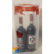 Busta Vino "Bacco" 2 Bottiglie Cm. 22,5x43